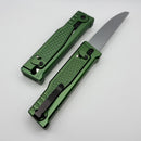 Reate EXO-Performance Gravity Knife Green Diamond Pattern Handle w/ Stonewashed Nitro-V & Satin Saw Blade