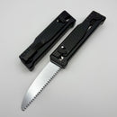 Reate EXO-Performance Gravity Knife Black Diamond Pattern Handle w/ Stonewashed Nitro-V & Satin Saw Blade