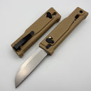 Reate EXO-Performance Gravity Knife Tan Stripe Pattern Handle w/ Stonewashed Nitro-V & Satin Saw Blade