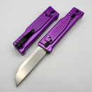 Reate EXO-Performance Gravity Knife Purple Stripe Pattern Handle w/ Stonewashed Nitro-V & Satin Saw Blade