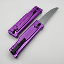 Reate EXO-Performance Gravity Knife Purple Stripe Pattern Handle w/ Stonewashed Nitro-V & Satin Saw Blade