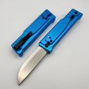 Reate EXO-Performance Gravity Knife Blue Stripe Pattern Handle w/ Stonewashed Nitro-V & Satin Saw Blade