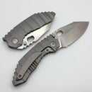 Dalibor Bergam Draco w/ Milled Titanium Integral Handle & Polish Stonewash S90V One Per Household