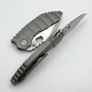 Dalibor Bergam Draco w/ Milled Titanium Integral Handle & Polish Stonewash S90V One Per Household