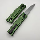 Reate EXO-Performance Gravity Knife Green Stripe Pattern Handle w/ Stonewashed Nitro-V & Satin Saw Blade