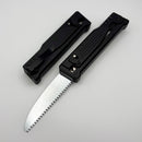 Reate EXO-Performance Gravity Knife Black Stripe Pattern Handle w/ Stonewashed Nitro-V & Satin Saw Blade