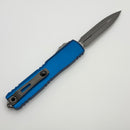 Microtech Ultratech Gen IV D/E Apocalyptic Double Full Serrated w/ Blue Handle 11224-D12APBL