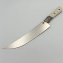 Microtech Butcher Knife Ivory G-10 Handle w/ Titanium Bolsters & Stonewash M390MK 3800B-10IV