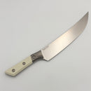 Microtech Butcher Knife Ivory G-10 Handle w/ Titanium Bolsters & Stonewash M390MK 3800B-10IV