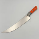 Microtech Butcher Knife Ember G-10 Handle w/ Titanium Bolsters & Stonewash M390MK 3800B-10EM