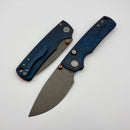Vosteed Porcupine Ti Slim S90V Blade and Blue Titanium Handle A4814