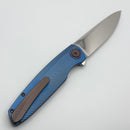 Holt Bladeworks Outlaw w/ Titanium Feather Burnished Handles & Near Mirror M390 186