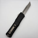 Microtech Knives Combat Troodon Gen III Stonewash Hellhound w/ Black Handle Signature Series 1219-10S (Consignment)