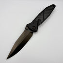 Microtech Socom Elite M/A DLC Spearpoint w/ Carbon Fiber Inlaid Black Aluminum Handle Signature Series 160-1DLCTCFISS (Consignment)