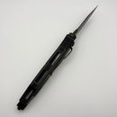 Microtech Socom Elite M/A DLC Spearpoint w/ Carbon Fiber Inlaid Black Aluminum Handle Signature Series 160-1DLCTCFISS (Consignment)