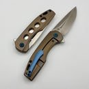 Kansept Knives Cassowary Bronzed Titanium Handles w/ S35VN Blade K2065A5