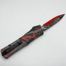 Grenade Blem Microtech Knives Combat Troodon Gen III D/E Bull Shark Gray/Black Red Splatter Signature Series 1142-1BGBKRDSPLS