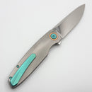 Holt Bladeworks Outlaw w/ Titanium Quill Burnished Handles & Near Mirror M390 193