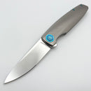 Holt Bladeworks Outlaw w/ Titanium Quill Burnished Handles & Near Mirror M390 190