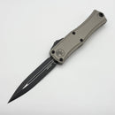 Microtech Knives Mini Hera Black Tactical D/E M390MK w/ Natural Clear Handle 1702M-1NC