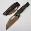 Kansept Knives Egress Shred Carbon Fiber Handles w/ Rose Gold S35VN K1033A3
