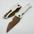 Kansept Knives Egress White G-10 Handles w/ Rose Gold S35VN K1033B3