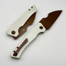 Kansept Knives Egress White G-10 Handles w/ Rose Gold S35VN K1033B3