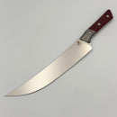 Microtech Butcher Knife Merlot G-10 Handle w/ Titanium Bolsters & Stonewash M390MK 3800B-10MR