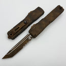 Microtech Ultratech ZBP Plague Outbreak Tanto Part Serrated Signature Series 1123-2PLOBS