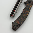 Zero Tolerance Orange/Red Carbon Fiber & Titanium Handles w/ 3.25" Vegas Forge Damascus 0450CFDAMS