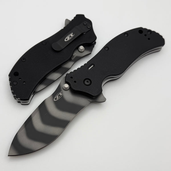 No.3143 REAL BLADE TG 30g 3個 Zero Tolerance 0350 Black G-10 Tritium Inlaid Handles & Tiger Stripe S