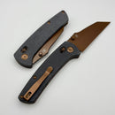 Kansept Knives Main Street Black Micarta Handles w/ Rose Gold 154CM K1015V11