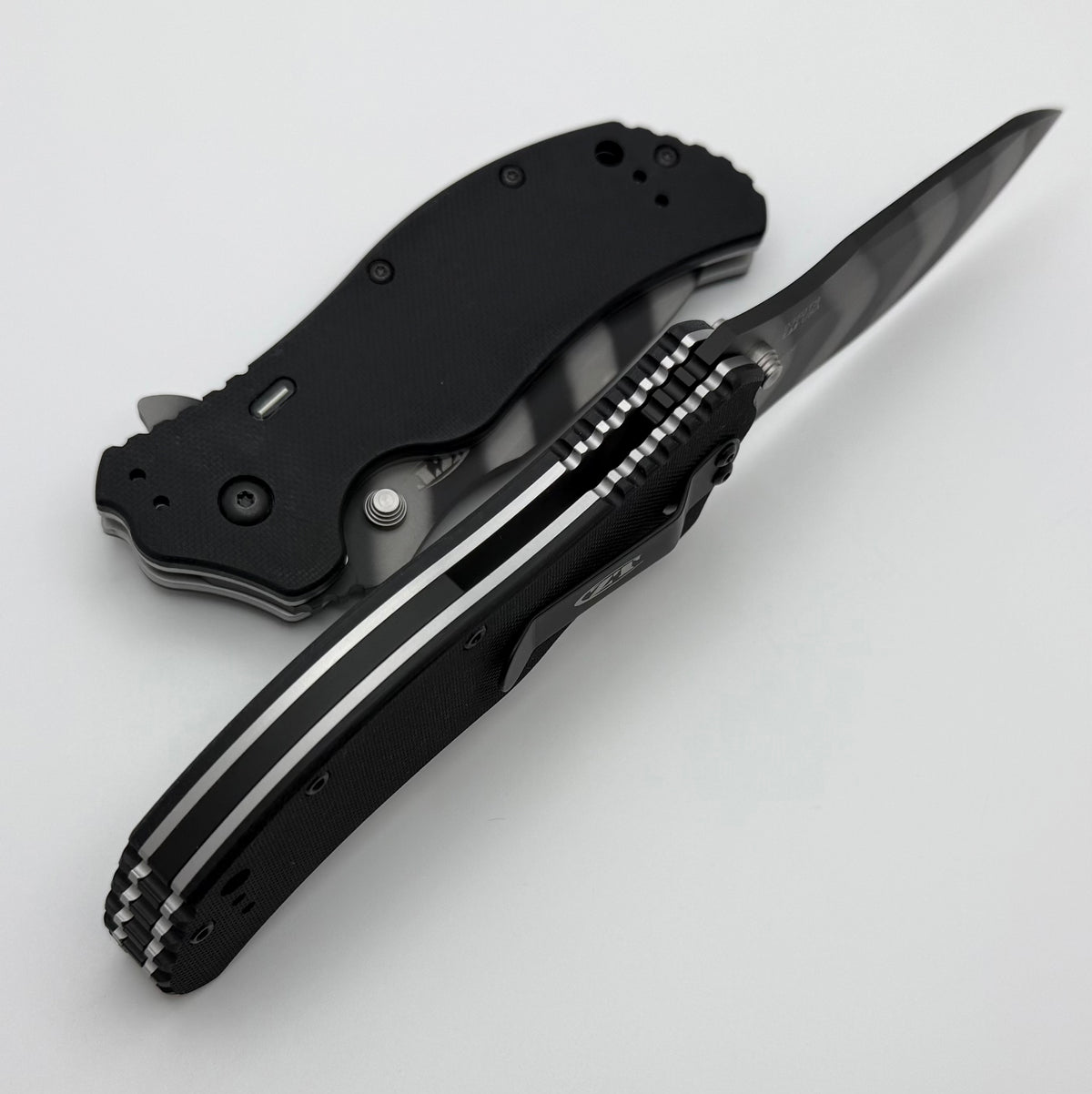 Zero Tolerance 0350 Black G-10 Tritium Inlaid Handles & Tiger Stripe S