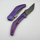 Kansept Knives Navaja Purple Anodized Titanium w/ Damascus K1149A2