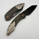 Kansept Knives K9 Titanium & Shred Carbon Fiber Handle w/ Blackwash S35VN K1151A1