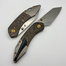 Kansept Knives K9 Titanium & Copper Carbon Fiber Handle w/ Stonewashed S35VN K1151A2