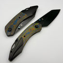 Kansept Knives K9 Titanium & 80's Camo Carbon Fiber Handle w/ Blackwash S35VN K1151A3