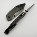 Kansept Knives K9 Titanium & Twill Carbon Fiber Handle w/ Damascus K1151A4