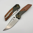 Kansept Knives Deadite Rock Texture Gray Aluminum & Brown Micarta w/ Stonewashed 154CM T1081V1
