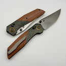 Kansept Knives Deadite Rock Texture Gray Aluminum & Brown Micarta w/ Stonewashed 154CM T1081V1