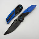 Kansept Knives Deadite Rock Texture Blackwash Aluminum & Blue G-10 w/ Blackwash 154CM T1081V2