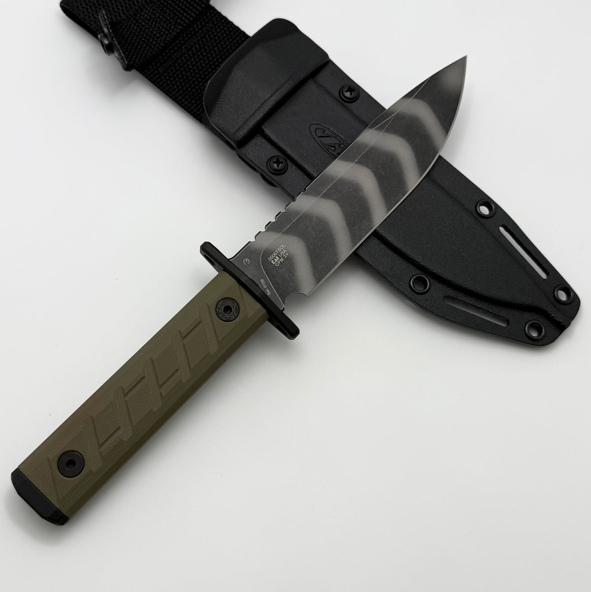 Tigers6 Zero Tolerance 0006 Fixed Blade Olive Green G-10 & Tiger Stripe CPM-3V