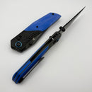 Kansept Knives Deadite Rock Texture Blackwash Aluminum & Blue G-10 w/ Blackwash 154CM T1081V2