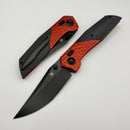 Kansept Knives Deadite Rock Texture Red Aluminum & Black Micarta w/ Blackwash 154CM T1081V3