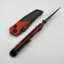 Kansept Knives Deadite Rock Texture Red Aluminum & Black Micarta w/ Blackwash 154CM T1081V3