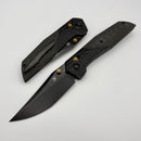 Kansept Knives Deadite Rock Texture Blackwash Aluminum & Twill Carbon Fiber w/ Blackwash 154CM T1081V4