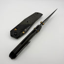 Kansept Knives Deadite Rock Texture Blackwash Aluminum & Twill Carbon Fiber w/ Blackwash 154CM T1081V4