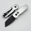 Pro-Tech Runt 5 w/ Satin Silver Handle & DLC 20CV Reverse Tanto R5203-Silver