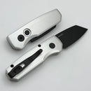 Pro-Tech Runt 5 w/ Satin Silver Handle & DLC 20CV Reverse Tanto R5203-Silver