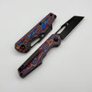 Kansept Knives Lucero Blue/Red Vortex Micarta w/ Blackwash 154CM T2156A2